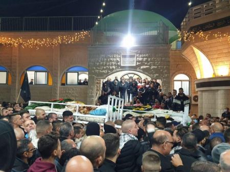 دير الاسد : تشييع جنازة ضحيتي جريمة القتل